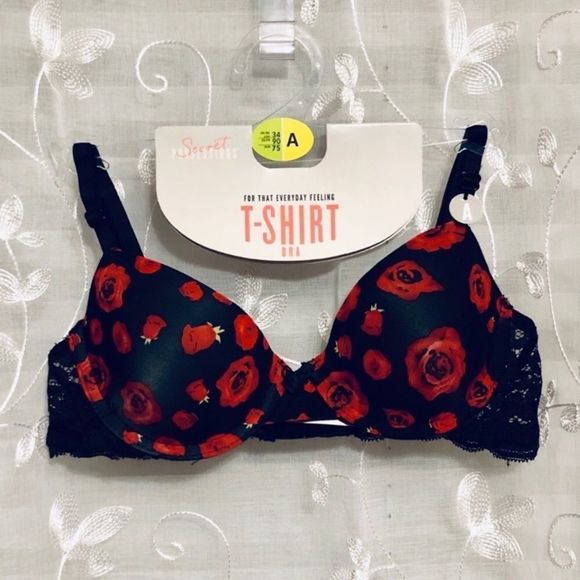 Floral Rose T-Shirt Bra NEW - Picture 1 of 3